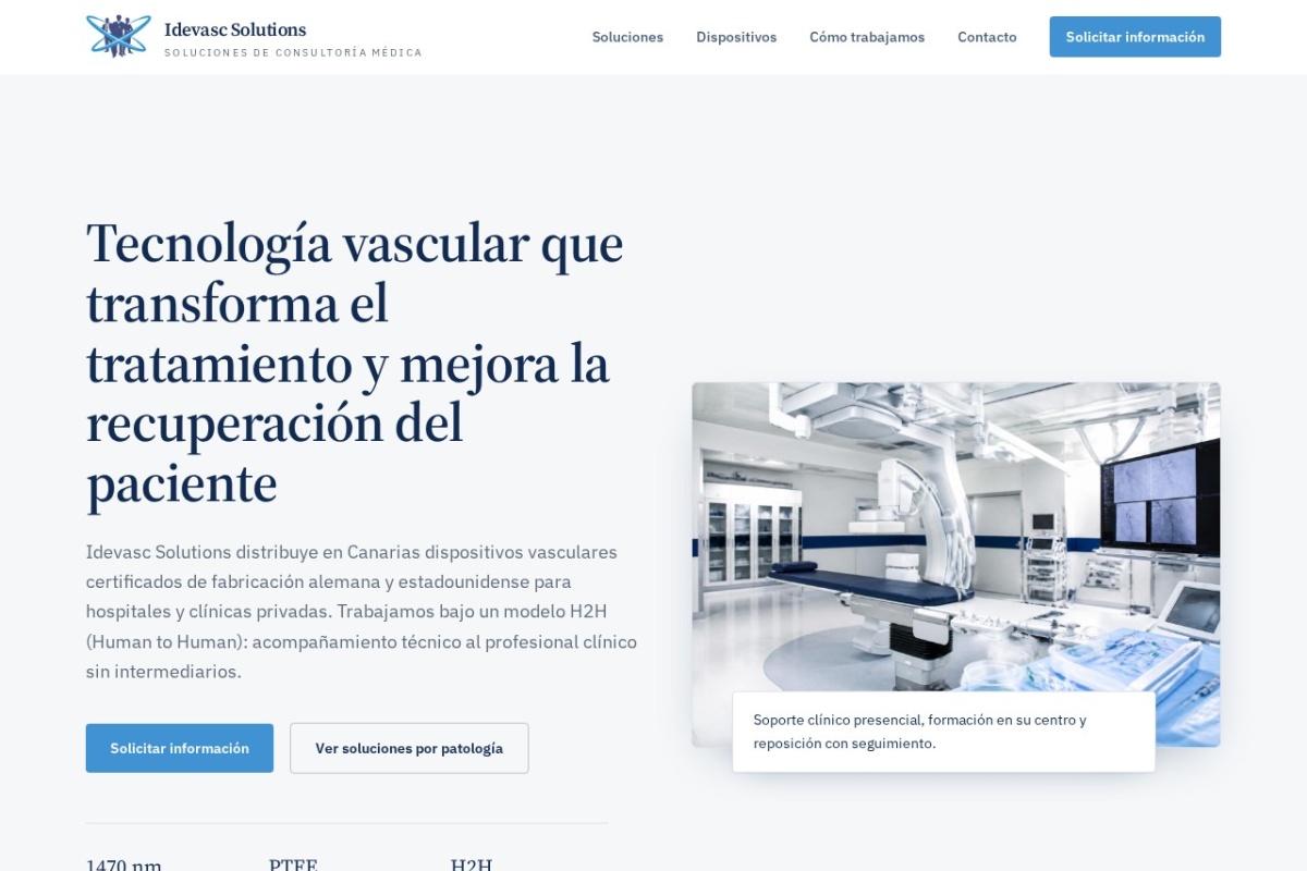Captura de la demo de Idevasc Solutions