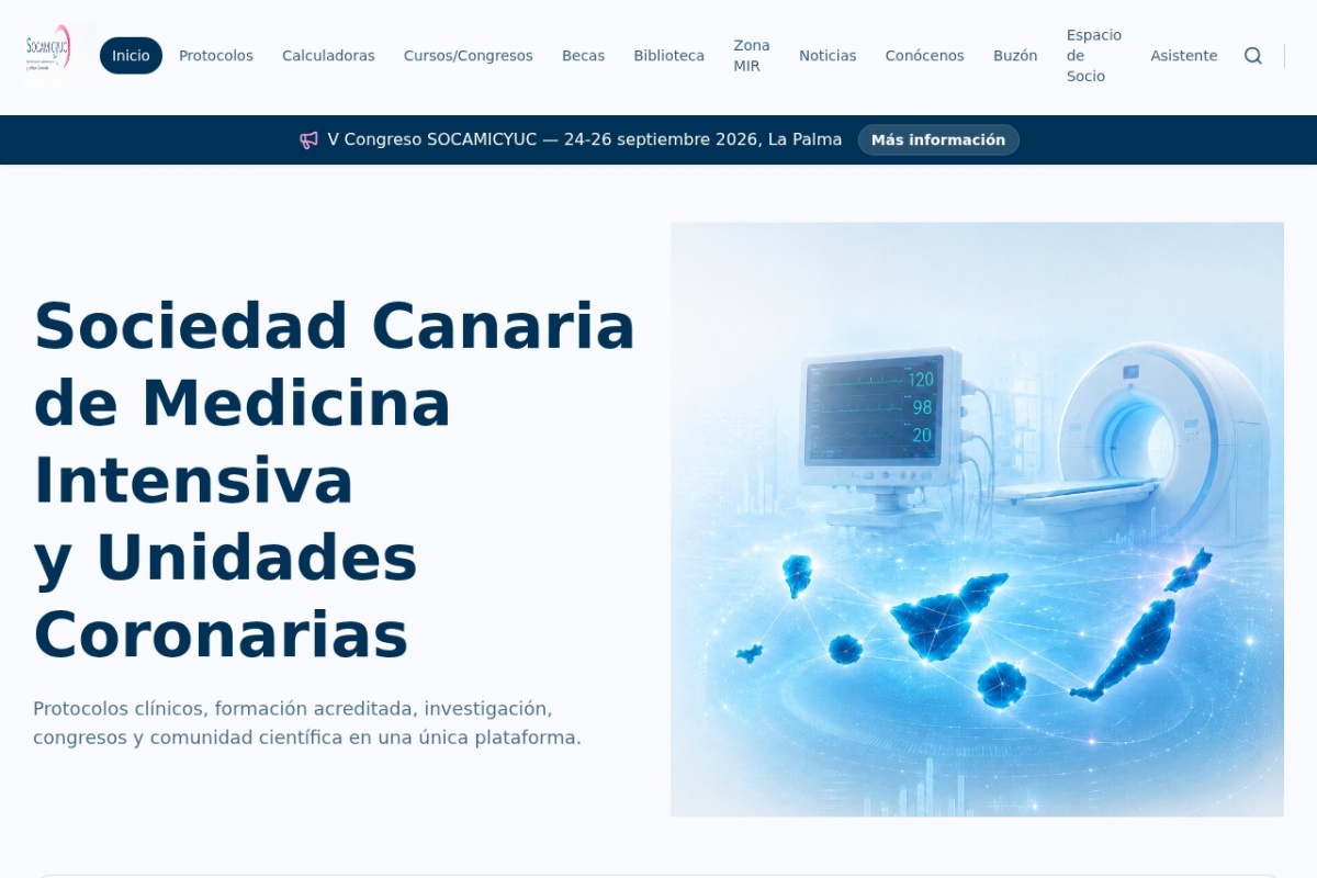 Captura del sitio web de SOCAMICYUC